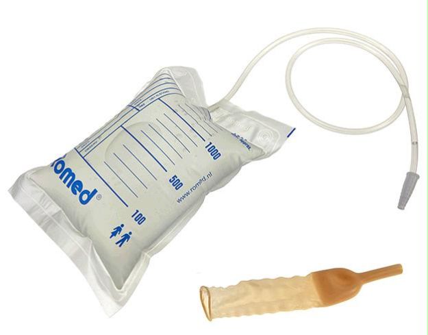 Urine bag and external condom - 1 pc